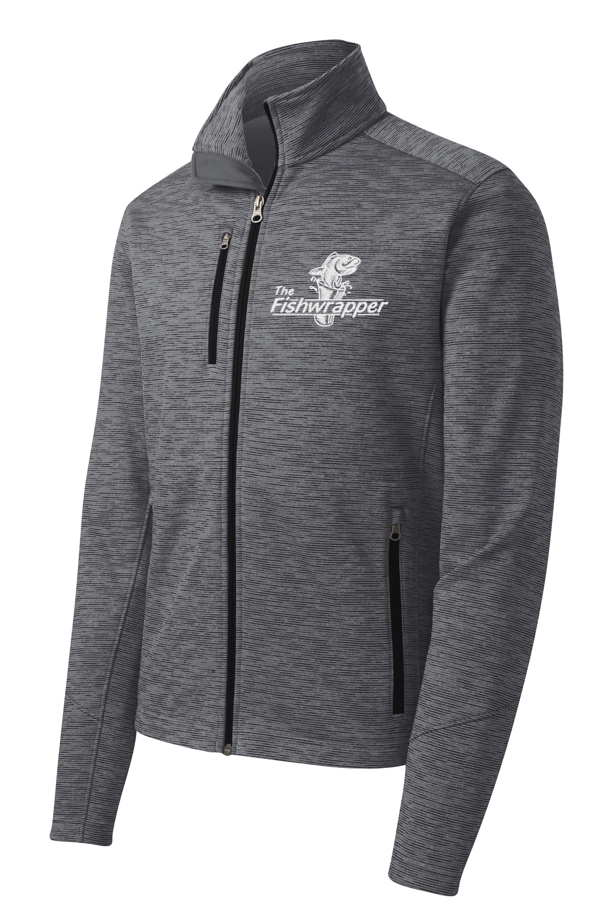 Variant Image for F231 - Port Authority® Digi Stripe Fleece Jacket. - FW - 1 Color White - Website Little Mountain Printing