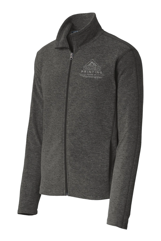 Variant Image for F235 - Port Authority® Heather Microfleece Full-Zip Jacket. - LMP - 1 Color - Two Tone - Website Little Mountain Printing