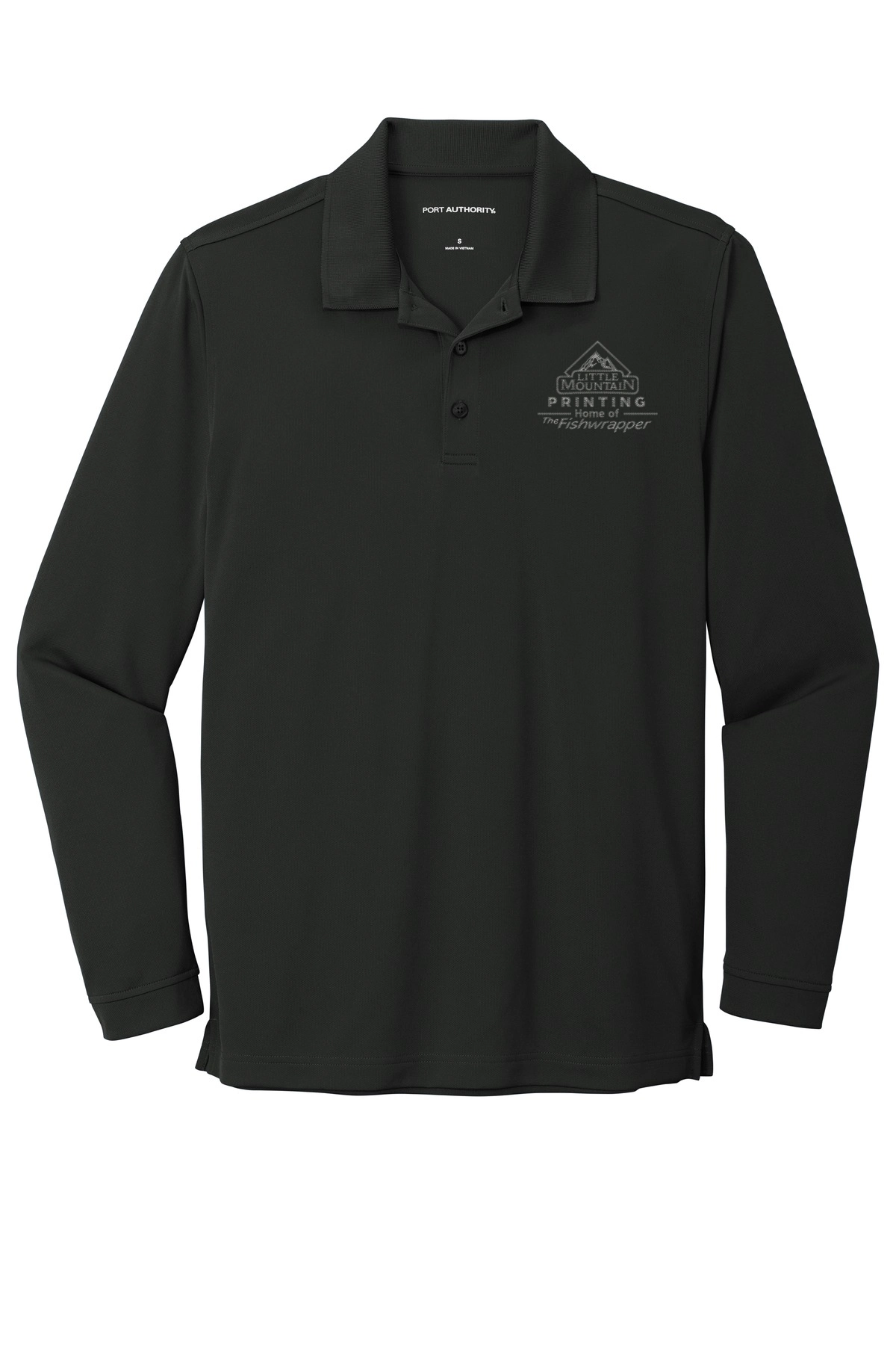 Variant Image for K110LS - Port Authority ® Dry Zone ® UV Micro-Mesh Long Sleeve Polo - LMP - 1 Color - Two Tone - Website Little Mountain Printing