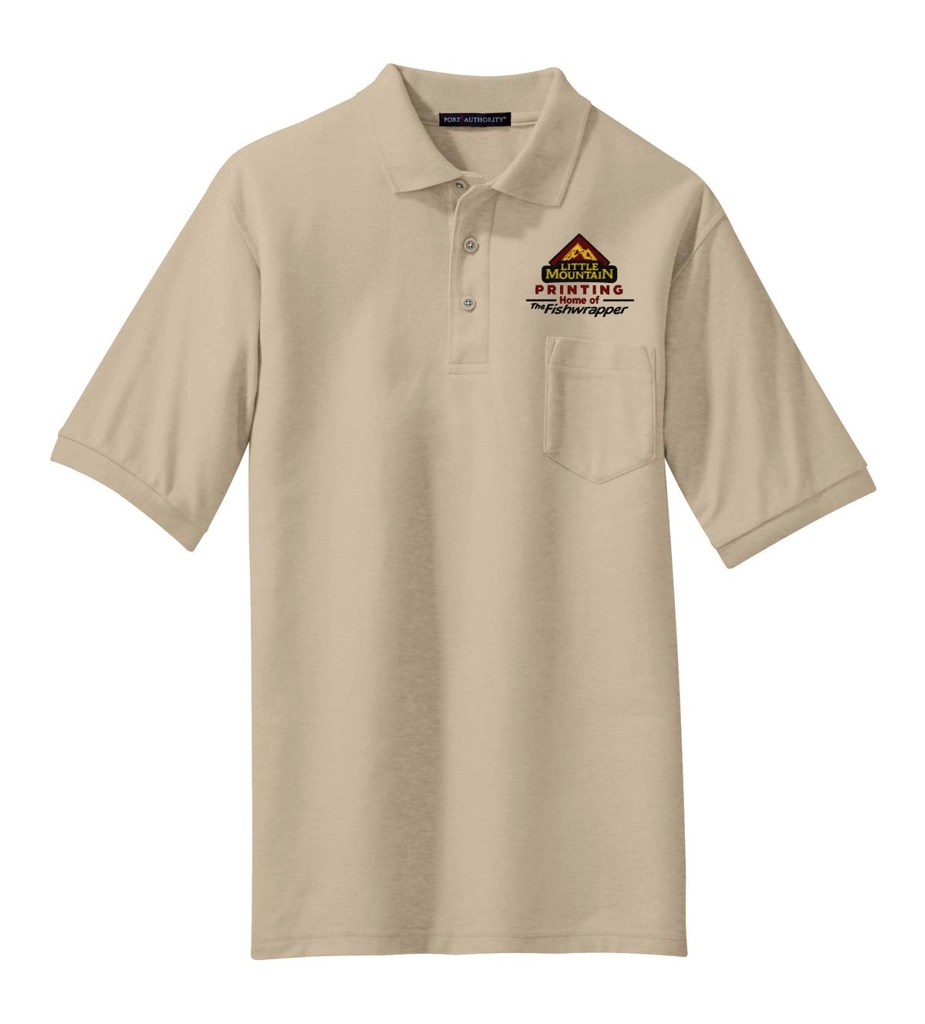 Variant Image for K500P - Port Authority® Silk Touch™ Polo with Pocket - LMP - 3 Color - Maroon,Black,Gold - Website Little Mountain Printing