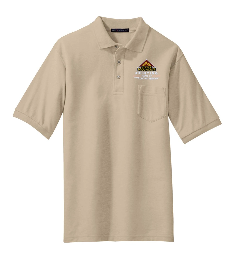 Variant Image for K500P - Port Authority® Silk Touch™ Polo with Pocket - LMP - 3 Color - Maroon,White,Gold - Website Little Mountain Printing