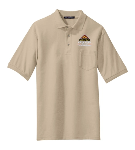 Variant Image for K500P - Port Authority® Silk Touch™ Polo with Pocket - LMP - 3 Color - Maroon,White,Gold - Website Little Mountain Printing