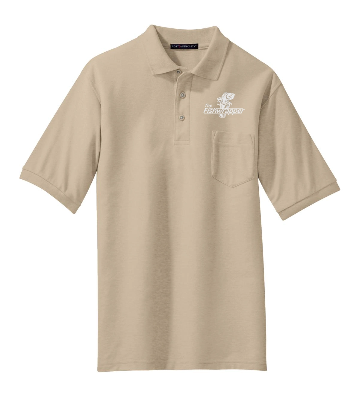 Variant Image for K500P - Port Authority® Silk Touch™ Polo with Pocket - FW - 1 Color White - Website Little Mountain Printing