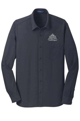 Variant Image for K570 - Port Authority® Dimension Knit Dress Shirt. - LMP - 1 Color - White - Website Little Mountain Printing
