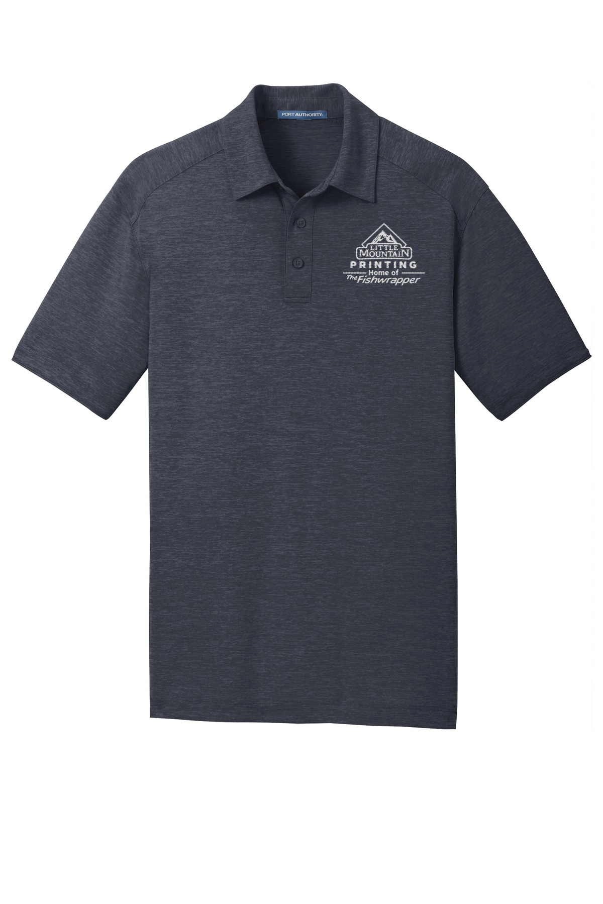 Variant Image for K574 - Port Authority® Digi Heather Performance Polo - LMP - 1 Color - White - Website Little Mountain Printing