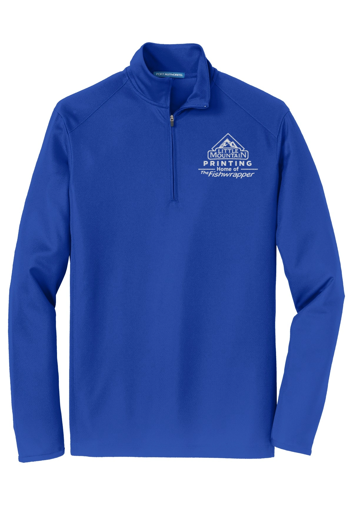 Variant Image for K806 - Port Authority® Pinpoint Mesh 1/2-Zip - LMP - 1 Color - White - Website Little Mountain Printing