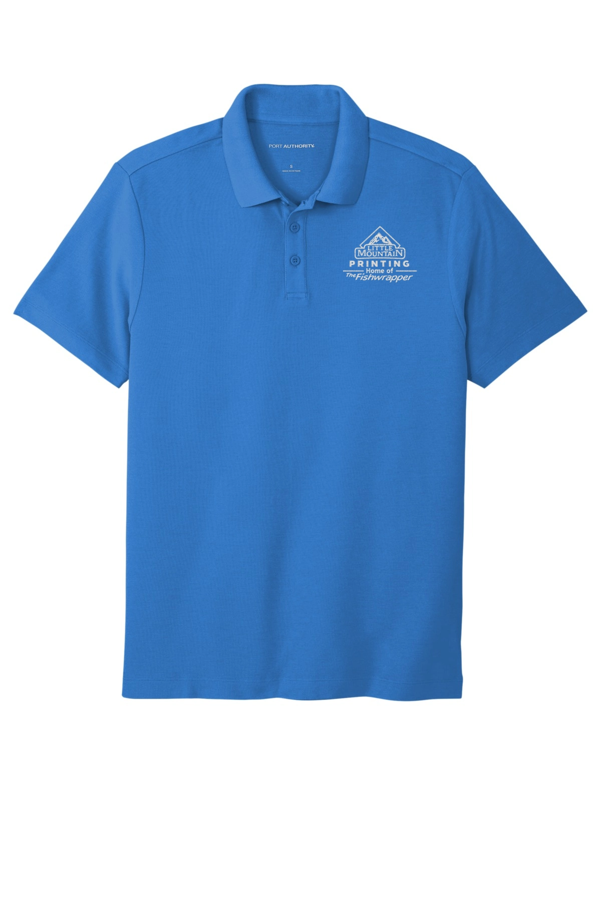 Variant Image for K810 - Port Authority ® SuperPro ™ React ™ Polo - LMP - 1 Color - White - Website Little Mountain Printing