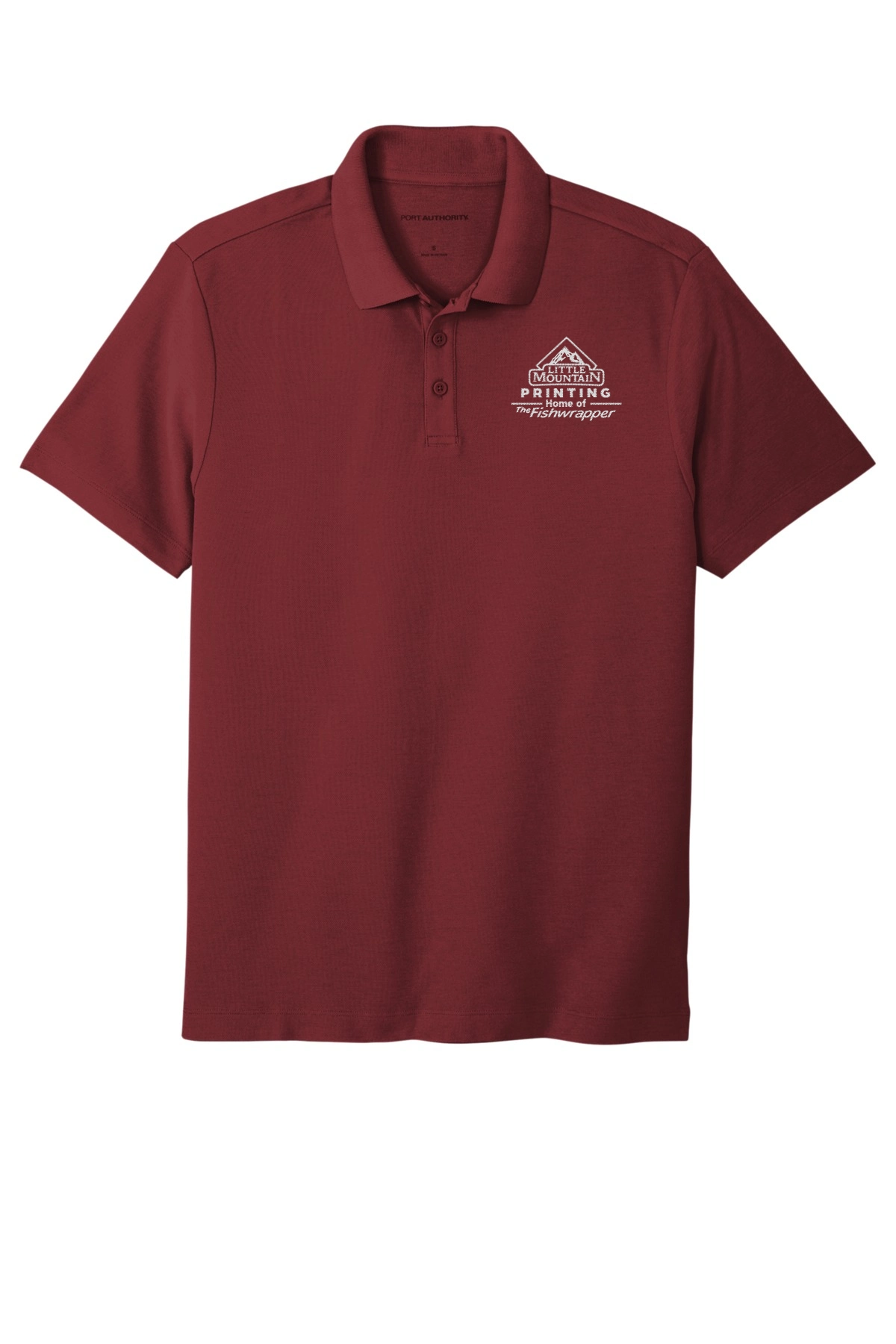 Variant Image for K810 - Port Authority ® SuperPro ™ React ™ Polo - LMP - 1 Color - White - Website Little Mountain Printing