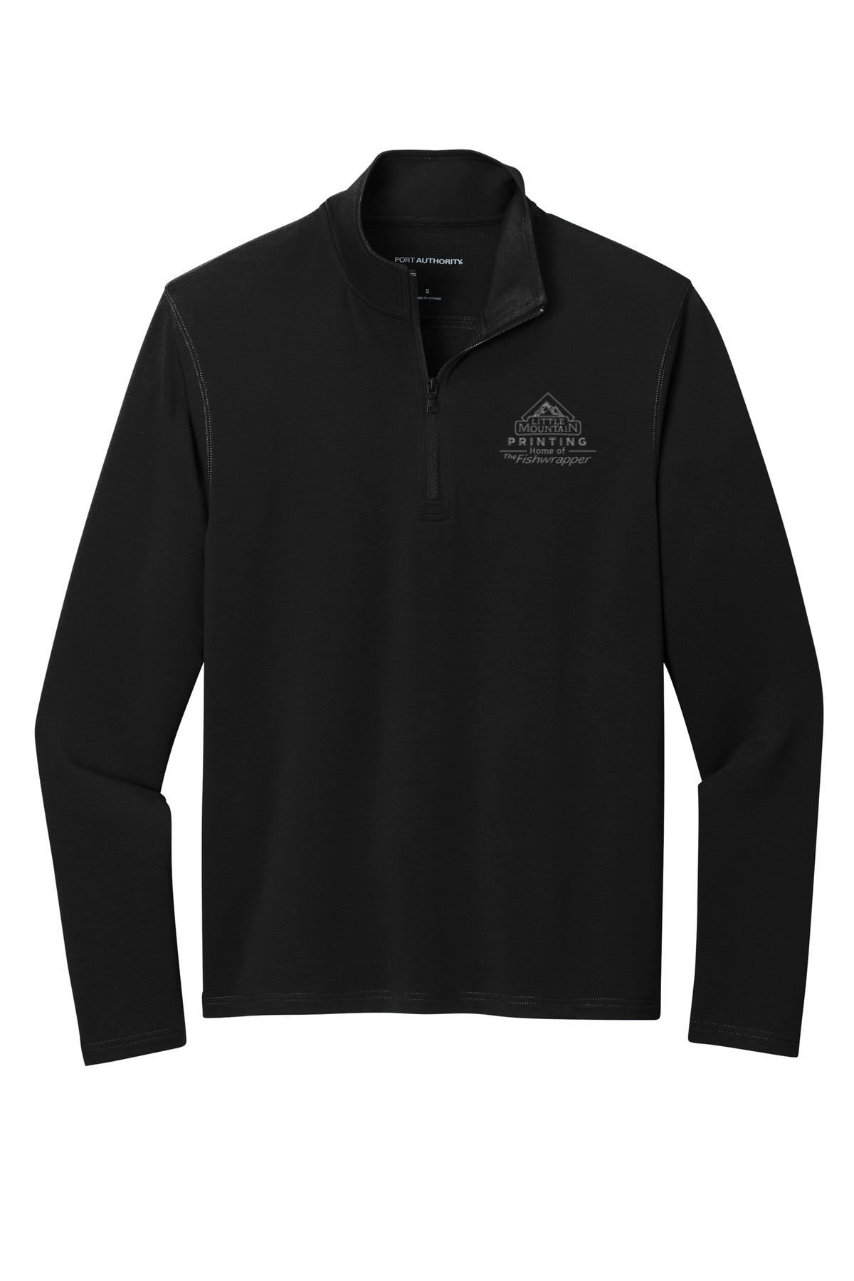 Variant Image for K825 - Port Authority® Microterry 1/4-Zip Pullover - LMP - 1 Color - Two Tone - Website Little Mountain Printing
