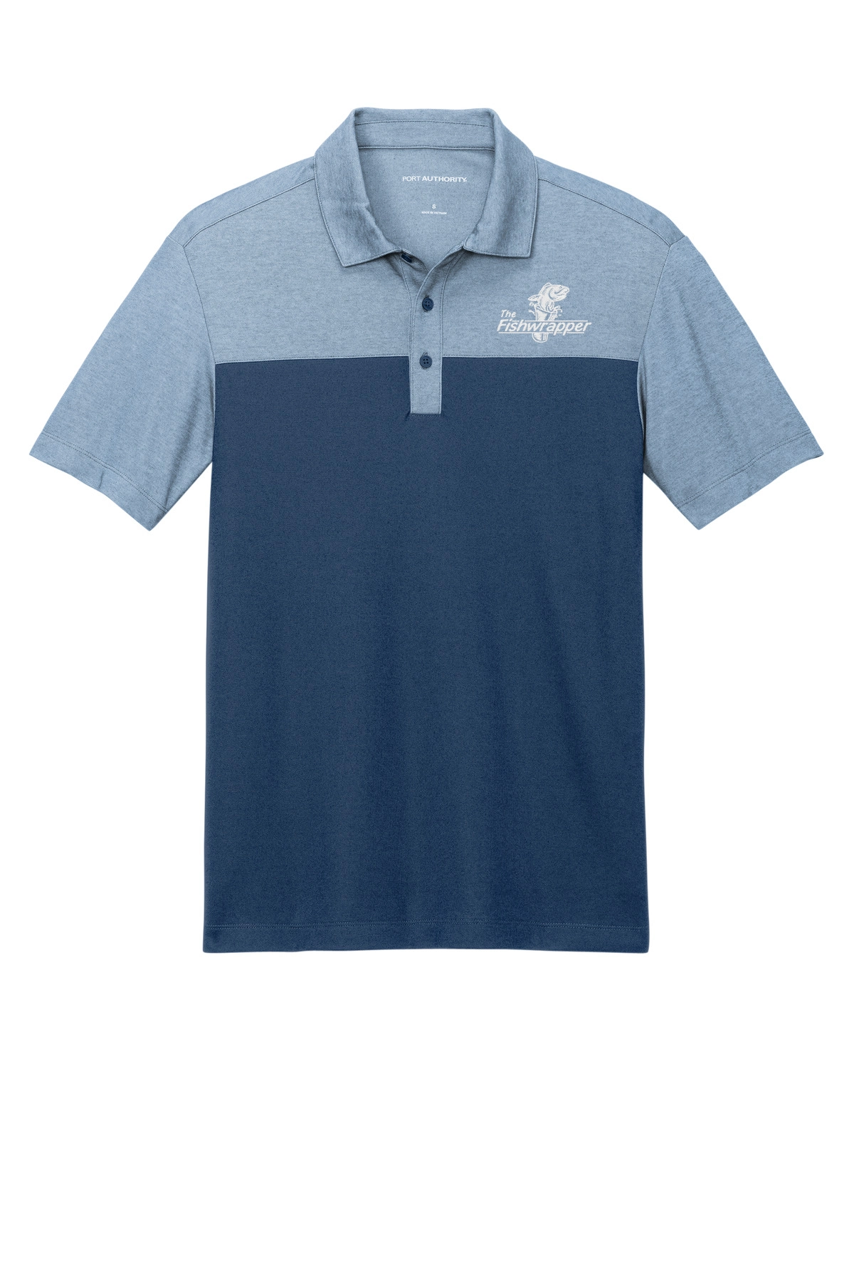 Variant Image for K831 - Port Authority® Fine Pique Blend Blocked Polo - FW - 1 Color White - Website Little Mountain Printing