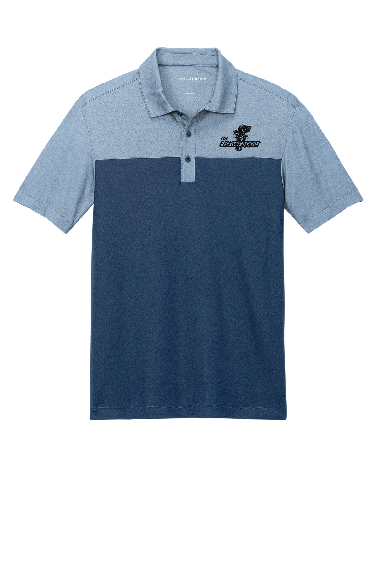 Variant Image for K831 - Port Authority® Fine Pique Blend Blocked Polo - FW - 1 Color Black - Website Little Mountain Printing