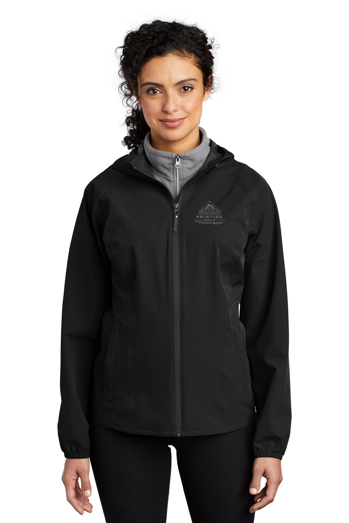 Variant Image for L407 - Port Authority ® Ladies Essential Rain Jacket - LMP - 1 Color - Two Tone - Website Little Mountain Printing