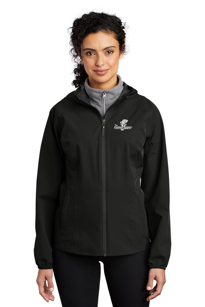 Variant Image for L407 - Port Authority ® Ladies Essential Rain Jacket - FW - 1 Color White - Website Little Mountain Printing