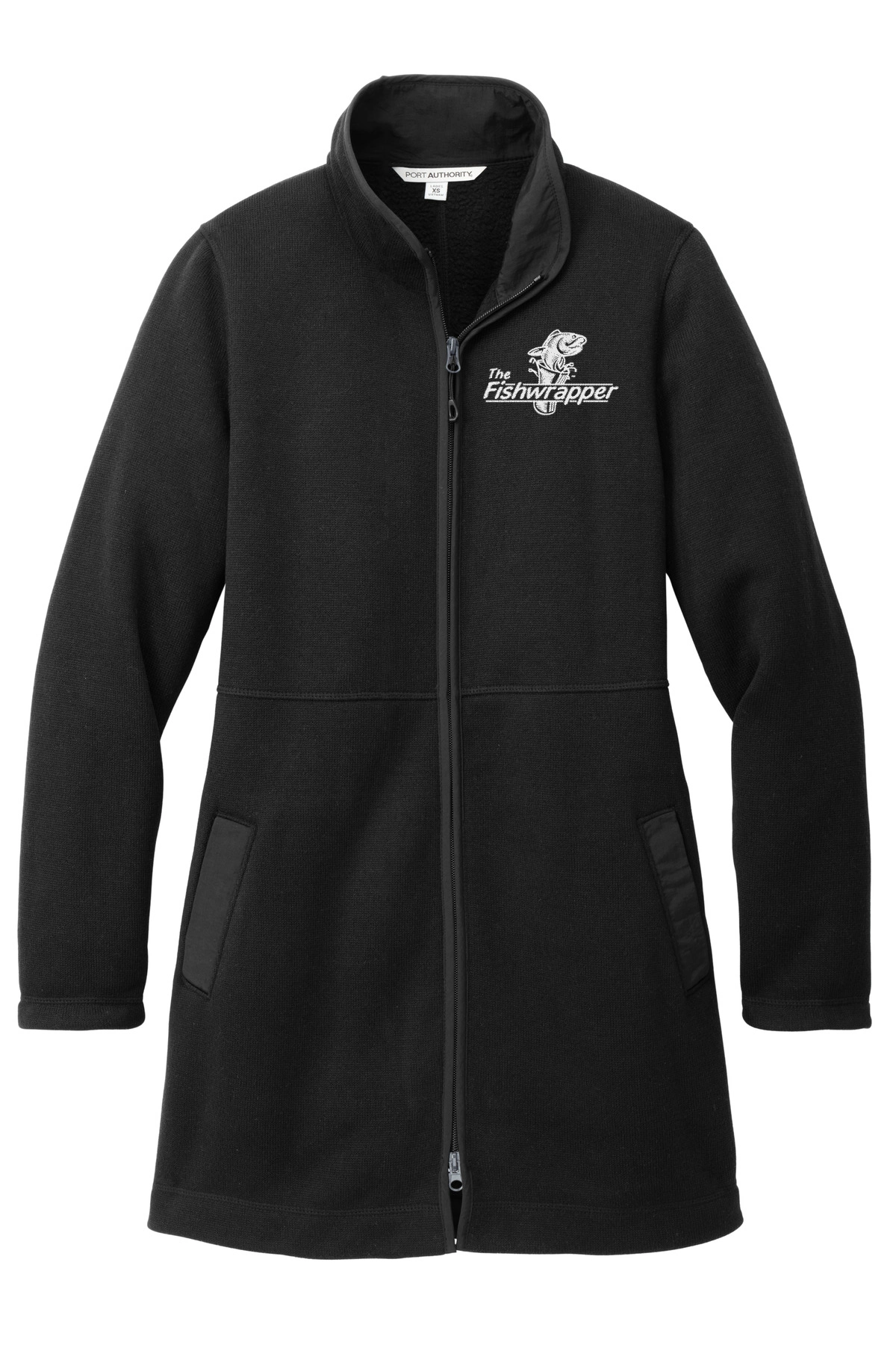 Variant Image for L425  - Port Authority® Women's Arc Sweater Fleece Long Jacket - FW - 1 Color White - Website Little Mountain Printing