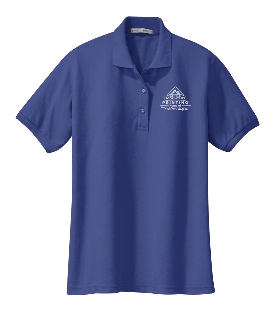 Variant Image for L500  - Port Authority® Women's Silk Touch™ Polo - LMP - 1 Color - White - Website Little Mountain Printing