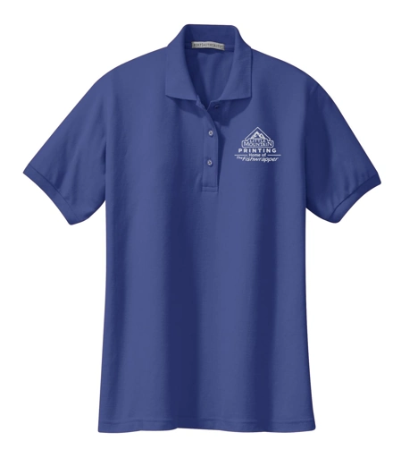 Variant Image for L500  - Port Authority® Women's Silk Touch™ Polo - LMP - 1 Color - White - Website Little Mountain Printing