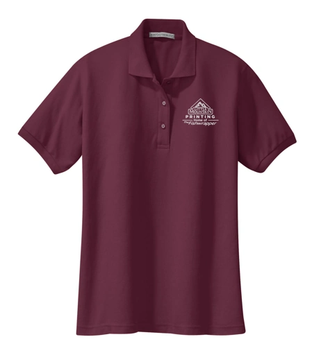 Variant Image for L500  - Port Authority® Women's Silk Touch™ Polo - LMP - 1 Color - White - Website Little Mountain Printing