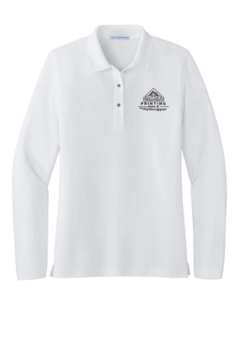 Variant Image for L500LS  - Port Authority® Women's Silk Touch™ Long Sleeve Polo - LMP - 1 Color - Black - Website Little Mountain Printing