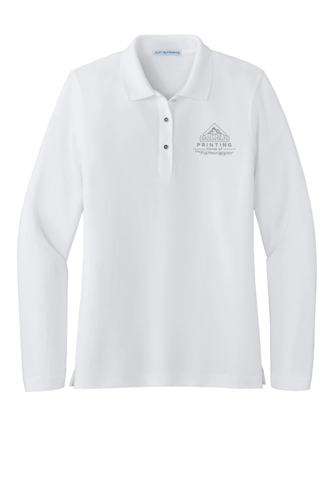 Variant Image for L500LS  - Port Authority® Women's Silk Touch™ Long Sleeve Polo - LMP - 1 Color - Two Tone - Website Little Mountain Printing