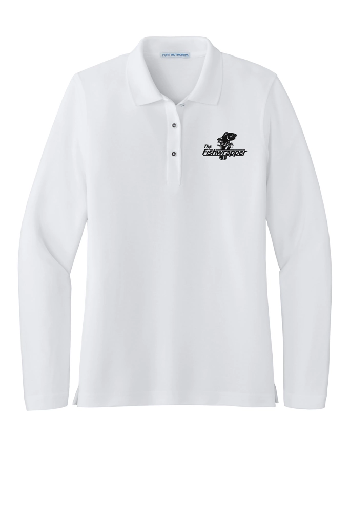 Variant Image for L500LS  - Port Authority® Women's Silk Touch™ Long Sleeve Polo - FW - 1 Color Black - Website Little Mountain Printing