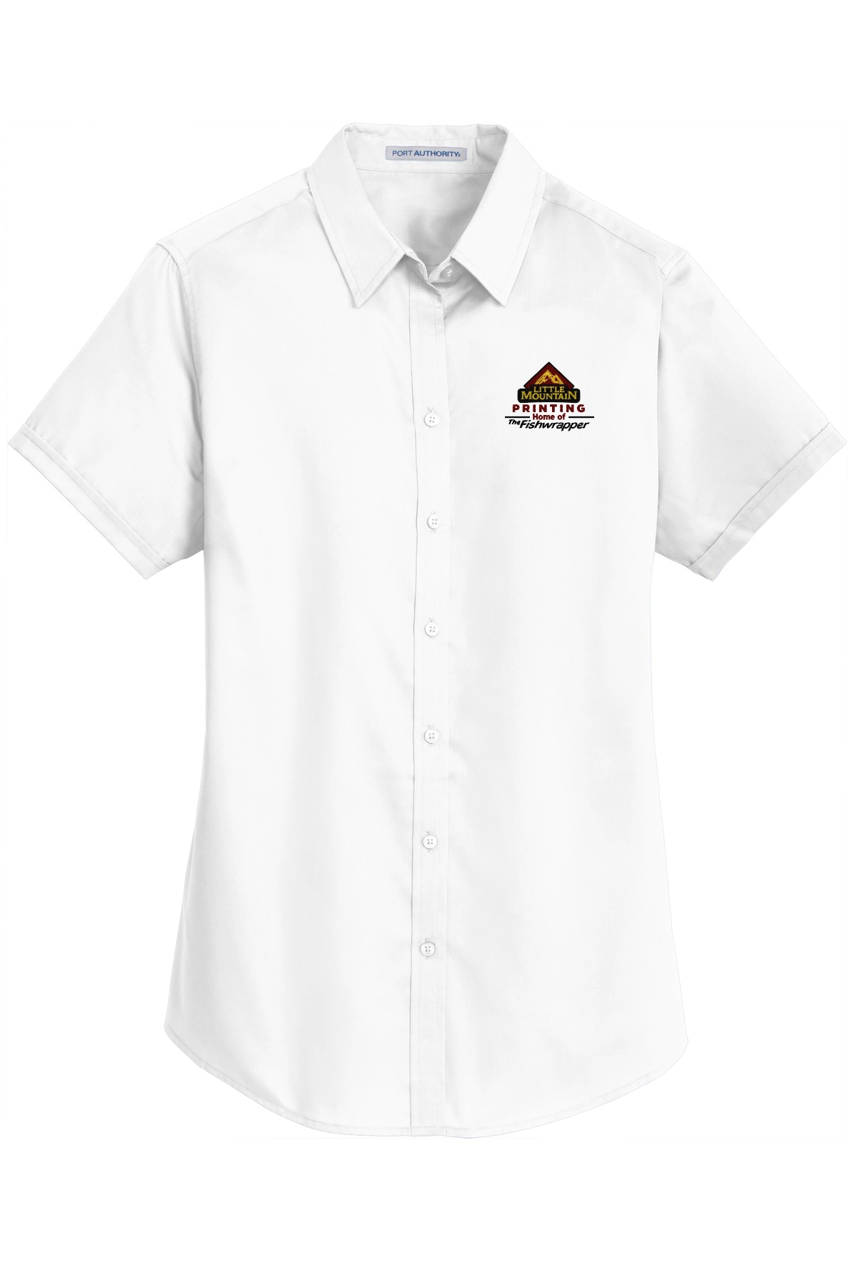 Variant Image for L664 - Port Authority® Women's Short Sleeve SuperPro™ Twill Shirt - LMP - 3 Color - Maroon,Black,Gold - Website Little Mountain Printing