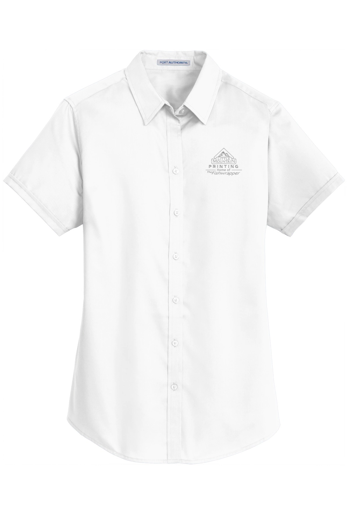 Variant Image for L664 - Port Authority® Women's Short Sleeve SuperPro™ Twill Shirt - LMP - 1 Color - Two Tone - Website Little Mountain Printing