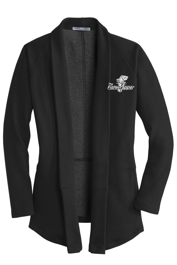 Variant Image for L807 - Port Authority® Ladies Interlock Cardigan. - FW - 1 Color White - Website Little Mountain Printing