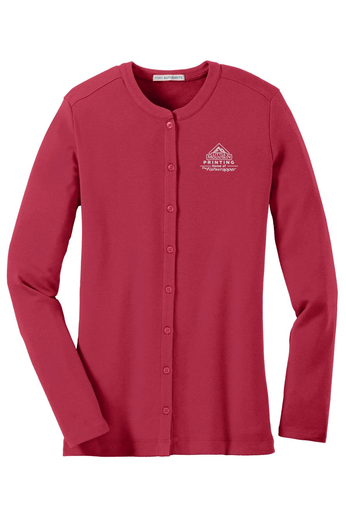 Variant Image for LM1008 - Port Authority® Women's Concept Stretch Button-Front Cardigan - LMP - 1 Color - White - Website Little Mountain Printing