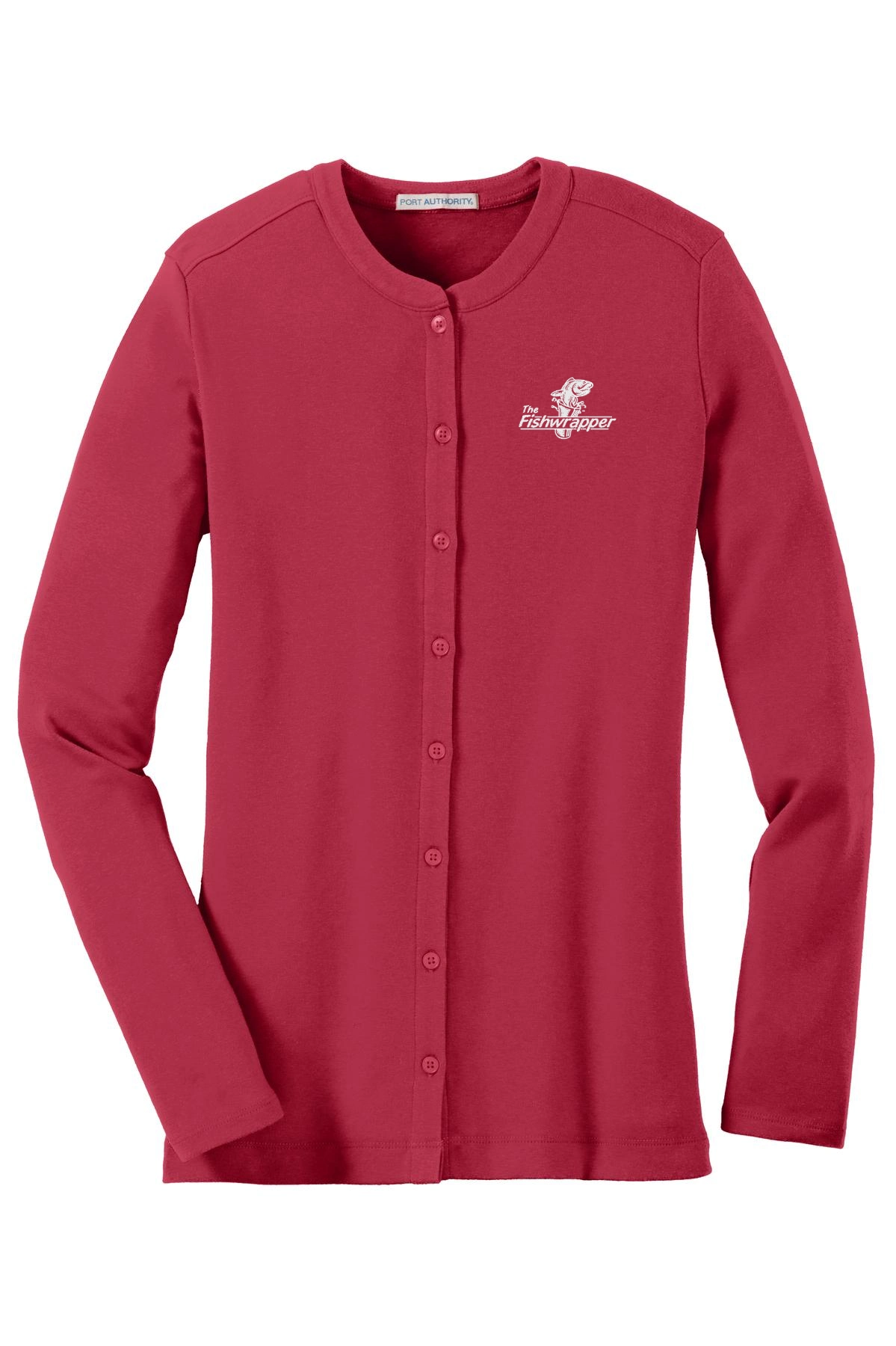 Variant Image for LM1008 - Port Authority® Women's Concept Stretch Button-Front Cardigan - FW - 1 Color White - Website Little Mountain Printing