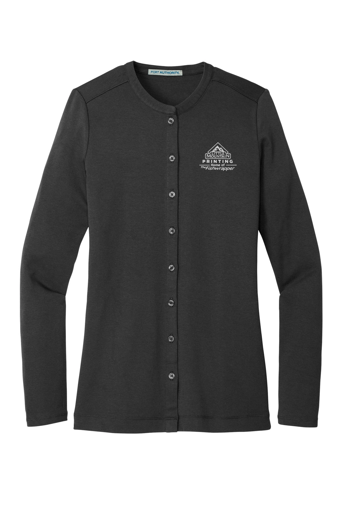 Variant Image for LM1008 - Port Authority® Women's Concept Stretch Button-Front Cardigan - LMP - 1 Color - White - Website Little Mountain Printing