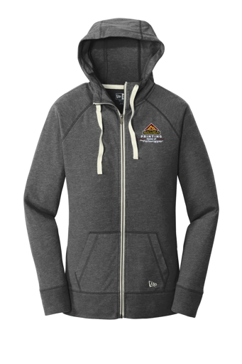 Variant Image for LNEA122  - New Era® Women's Sueded Cotton Blend Full-Zip Hoodie - LMP - 3 Color - Maroon,White,Gold - Website Little Mountain Printing