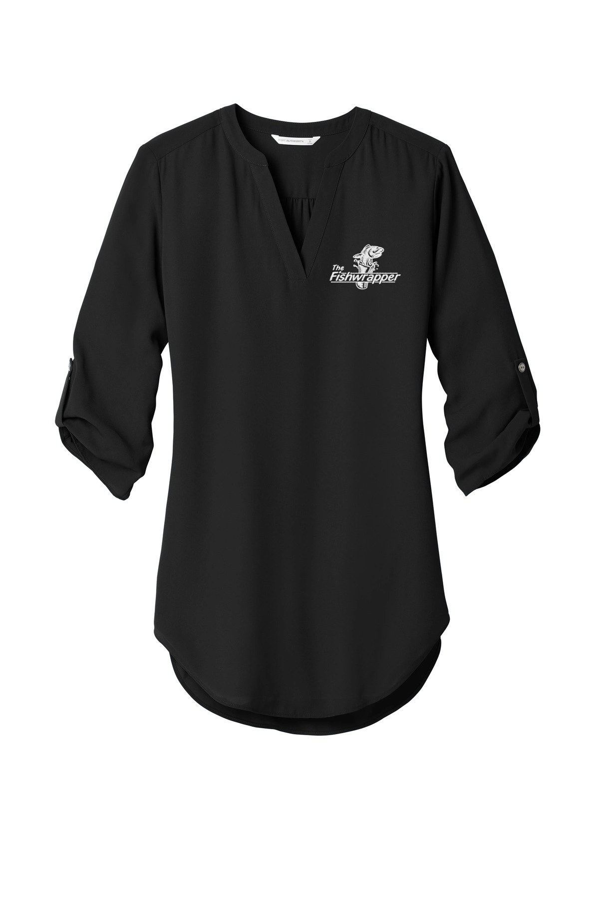 Variant Image for LW701 - Port Authority ® Women's 3/4-Sleeve Tunic Blouse - FW - 1 Color White - Website Little Mountain Printing