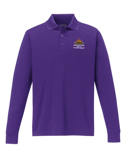 Variant Image for 88192 - CORE365 Men's Pinnacle Performance Long-Sleeve Piqué Polo - LMP - 3 Color - Maroon,White,Gold - Website Little Mountain Printing
