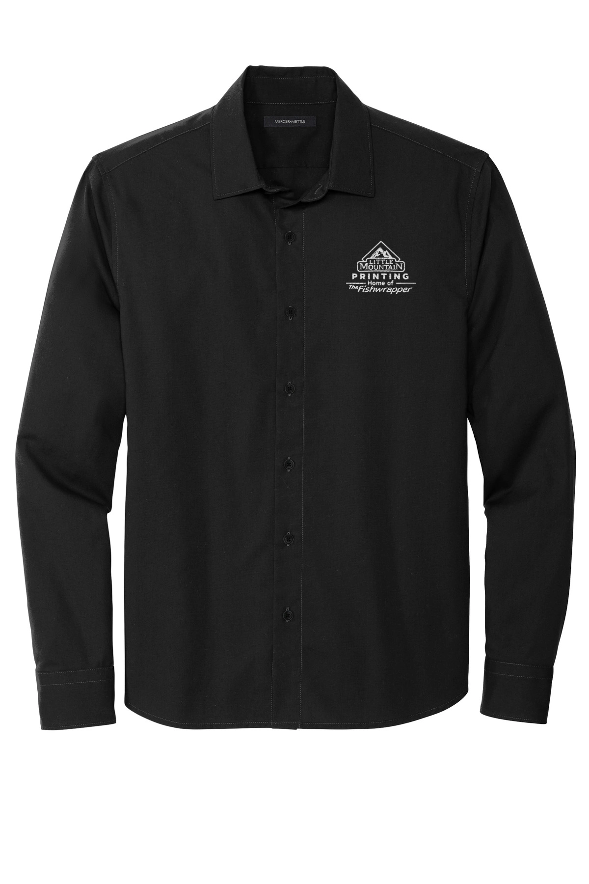 Variant Image for MM2000 - Mercer+Mettle™ Long Sleeve Stretch Woven Shirt - LMP - 1 Color - White - Website Little Mountain Printing