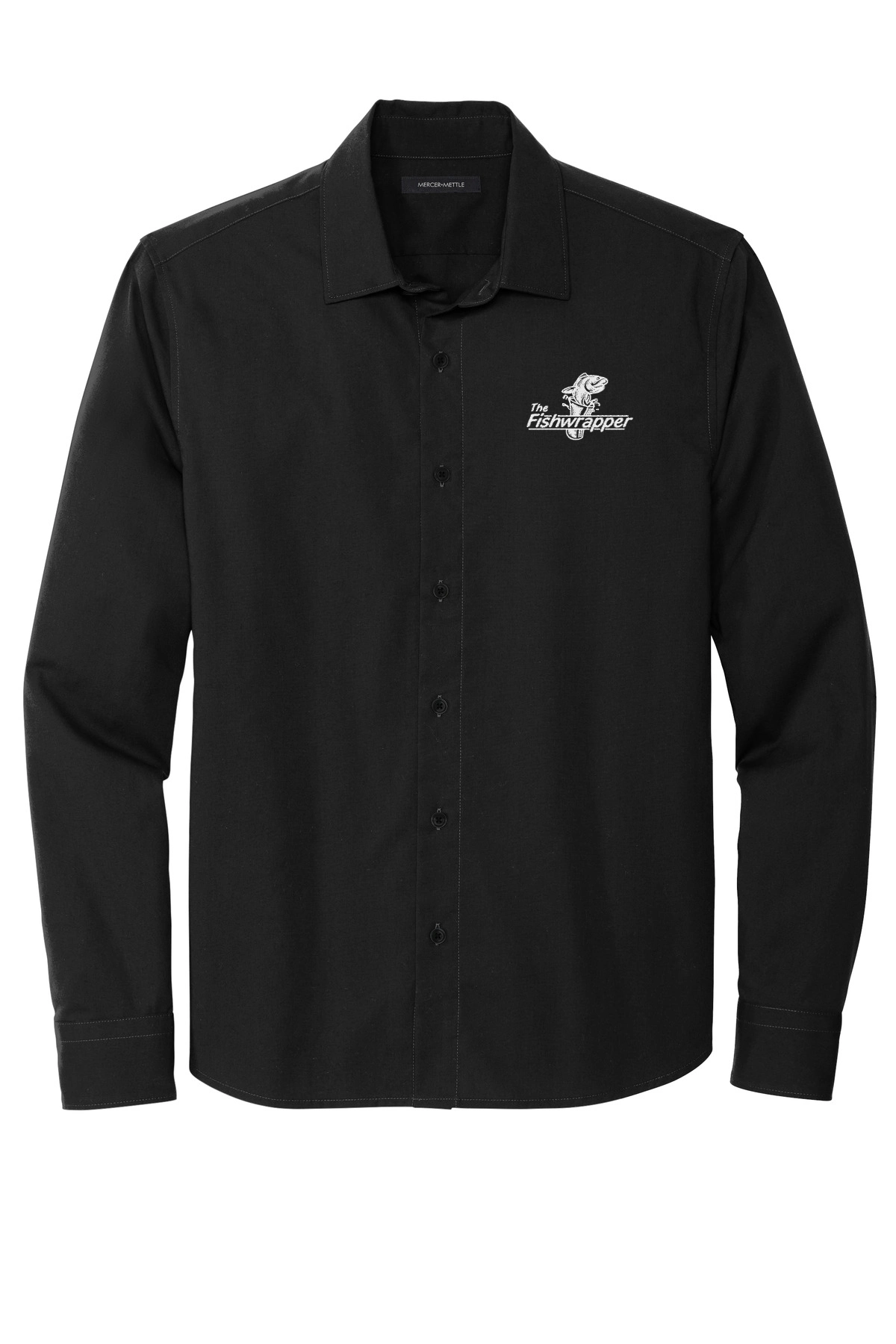 Variant Image for MM2000 - Mercer+Mettle™ Long Sleeve Stretch Woven Shirt - FW - 1 Color White - Website Little Mountain Printing