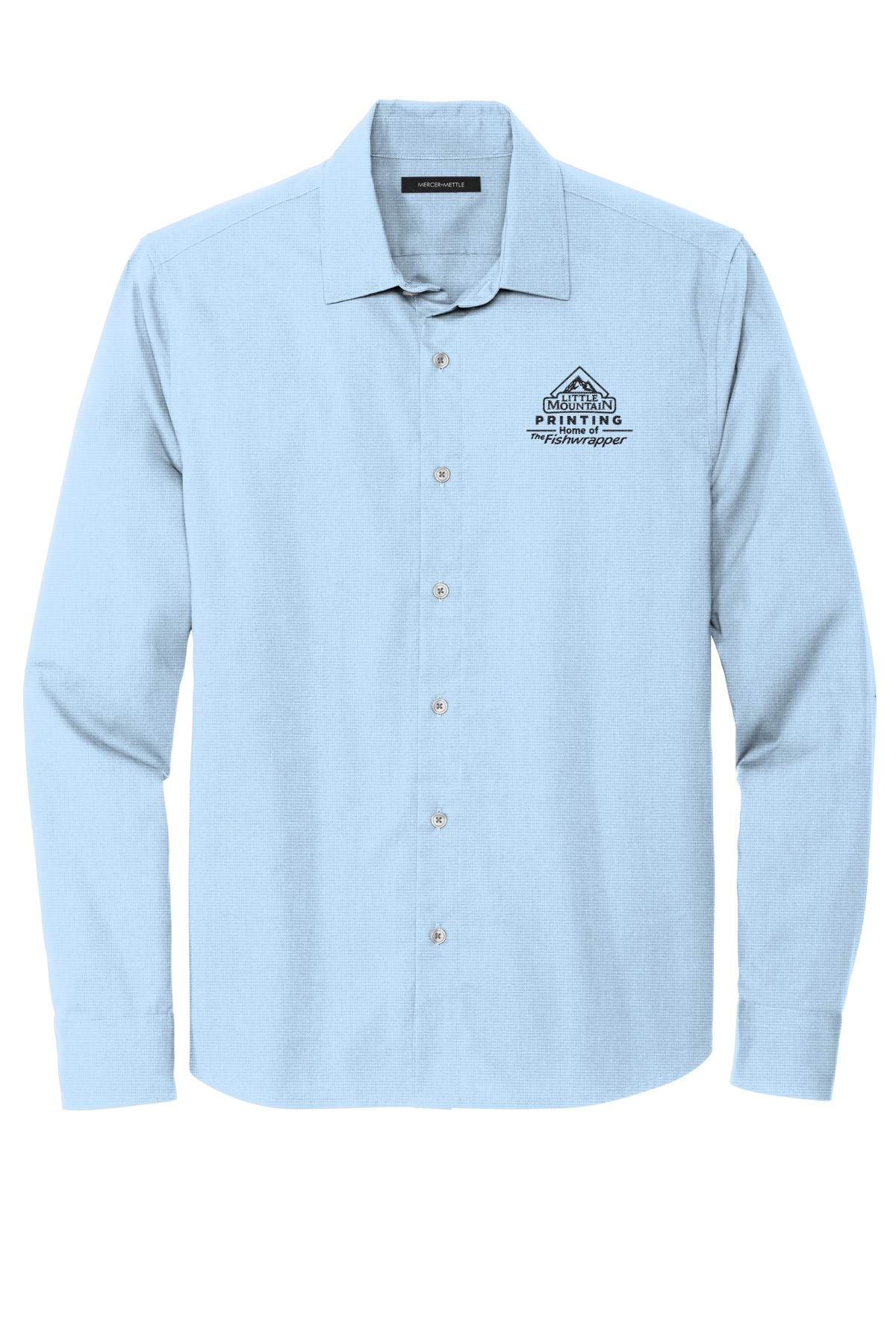 Variant Image for MM2000 - Mercer+Mettle™ Long Sleeve Stretch Woven Shirt - LMP - 1 Color - Black - Website Little Mountain Printing