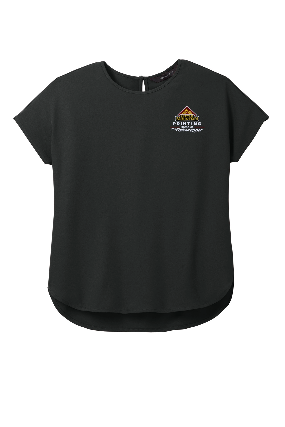 Variant Image for MM2015 - Mercer+Mettle® Women's Stretch Crepe Crew - LMP - 3 Color - Maroon,White,Gold - Website Little Mountain Printing