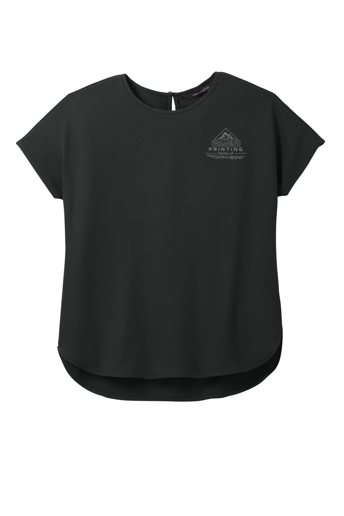 Variant Image for MM2015 - Mercer+Mettle® Women's Stretch Crepe Crew - LMP - 1 Color - Two Tone - Website Little Mountain Printing