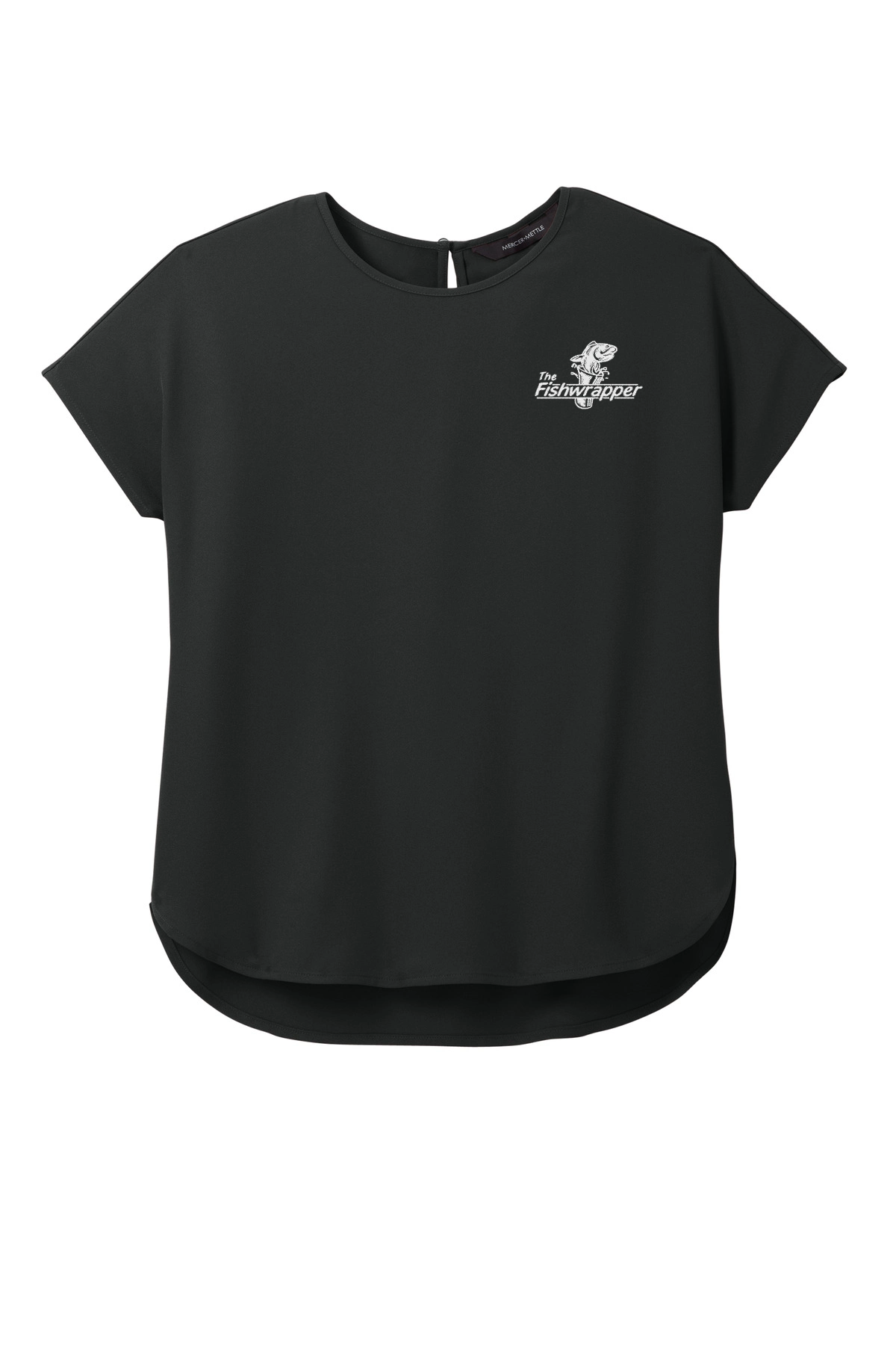 Variant Image for MM2015 - Mercer+Mettle® Women's Stretch Crepe Crew - FW - 1 Color White - Website Little Mountain Printing