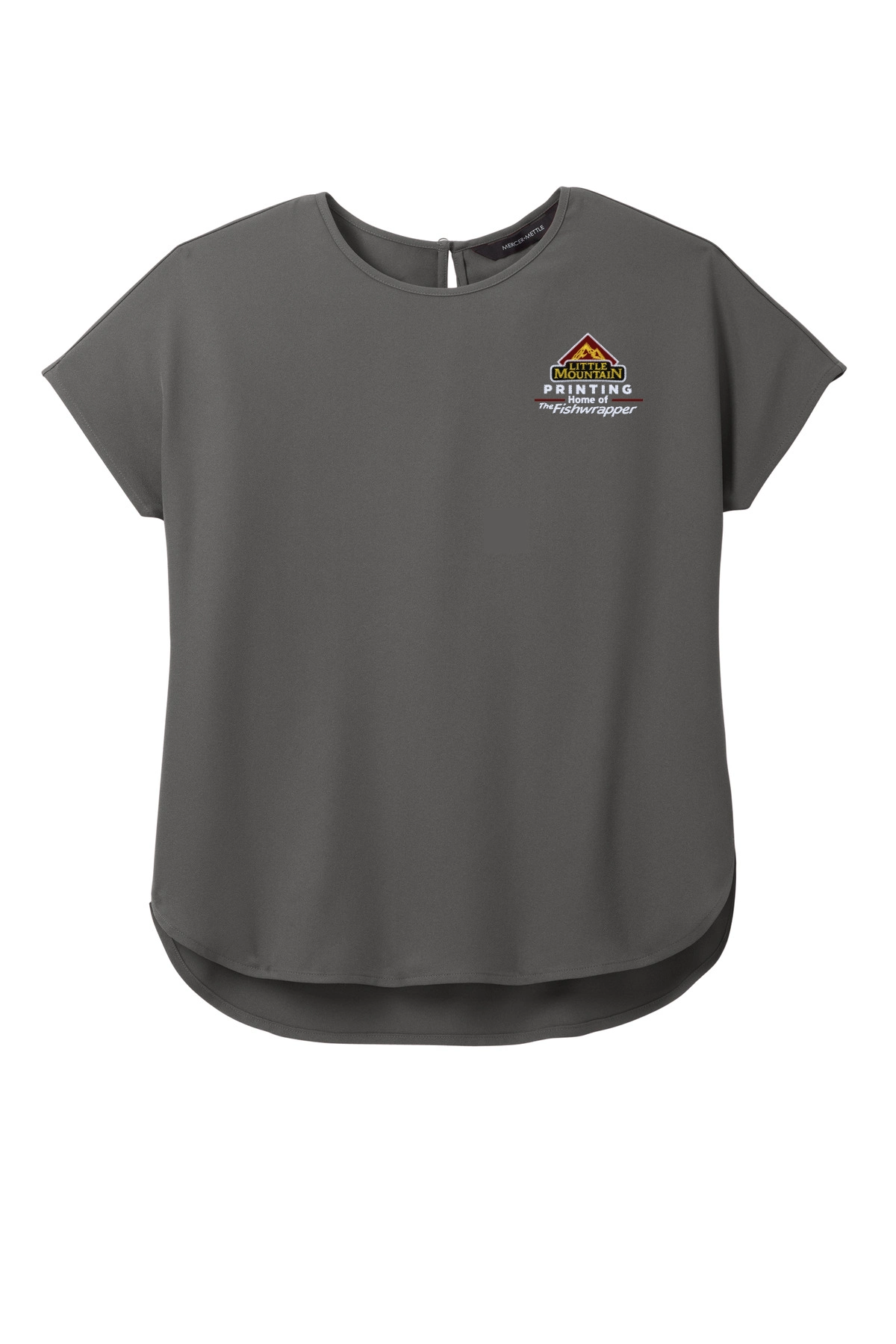 Variant Image for MM2015 - Mercer+Mettle® Women's Stretch Crepe Crew - LMP - 3 Color - Maroon,White,Gold - Website Little Mountain Printing