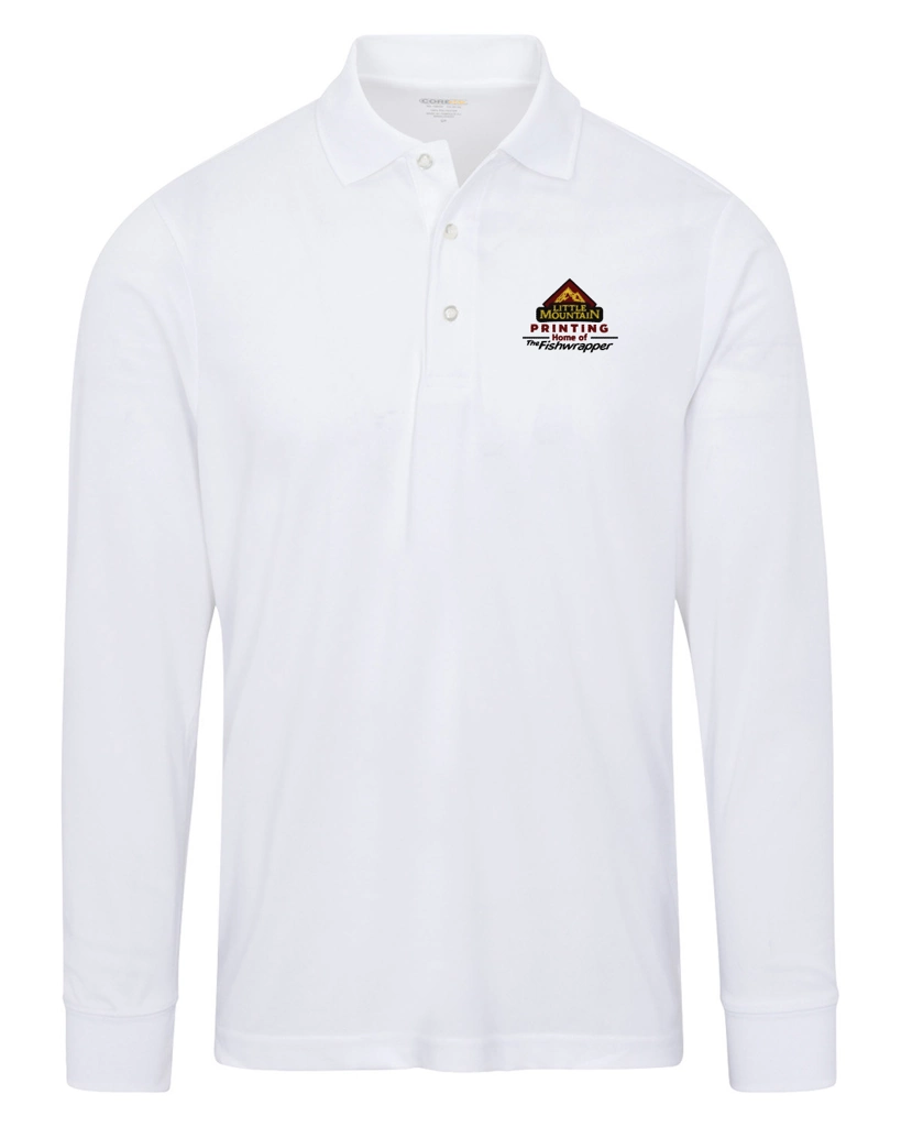 Variant Image for 88192 - CORE365 Men's Pinnacle Performance Long-Sleeve Piqué Polo - LMP - 3 Color - Maroon,Black,Gold - Website Little Mountain Printing