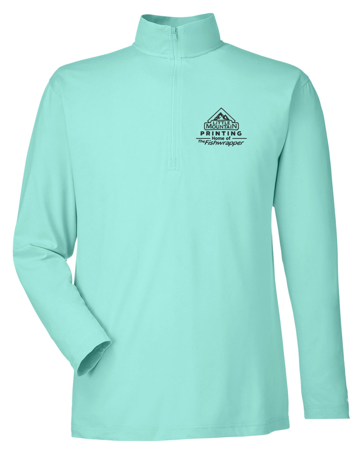 Variant Image for N17924 - Nautica Men's Saltwater Quarter-Zip Pullover - LMP - 1 Color - Black - Website Little Mountain Printing