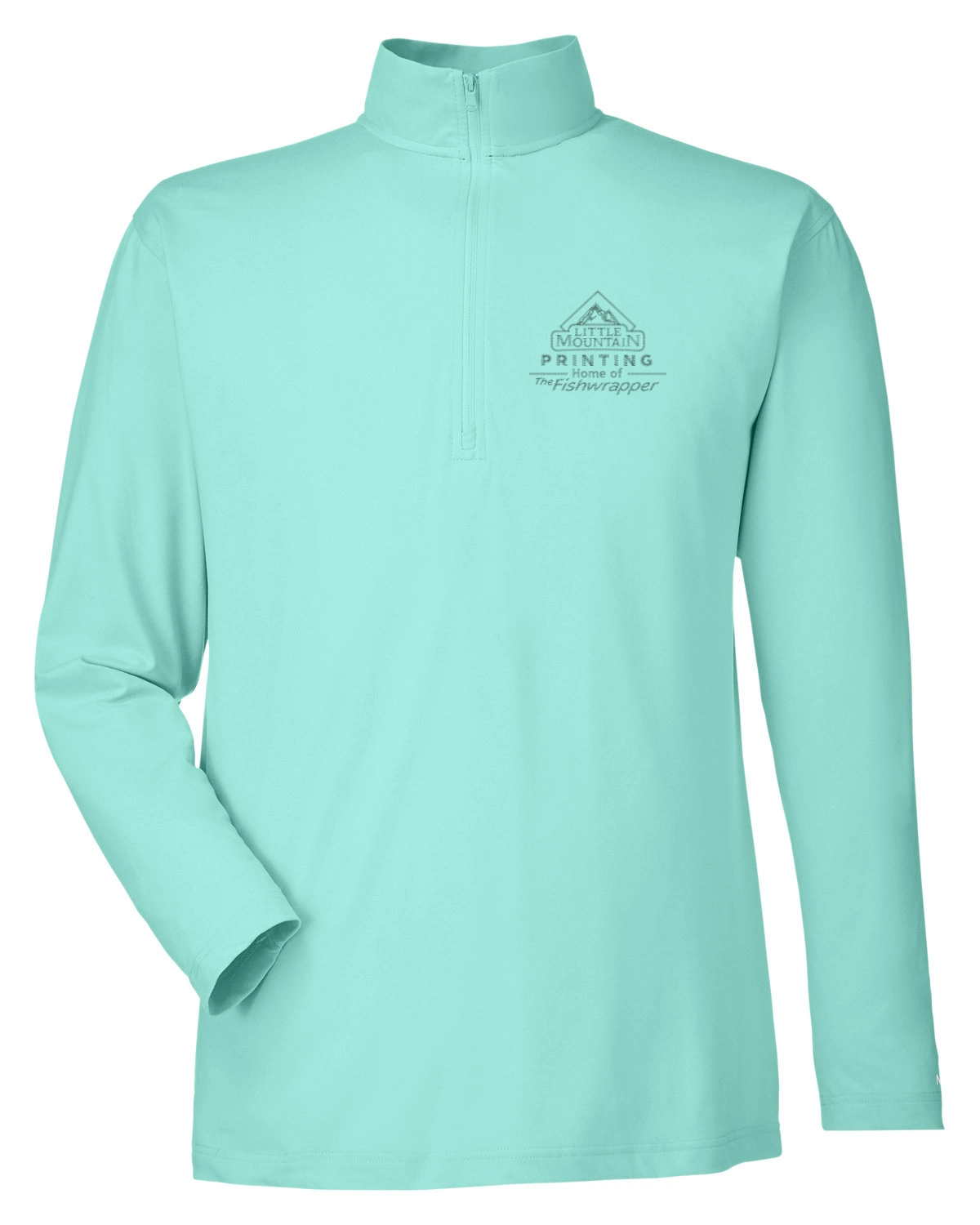 Variant Image for N17924 - Nautica Men's Saltwater Quarter-Zip Pullover - LMP - 1 Color - Two Tone - Website Little Mountain Printing