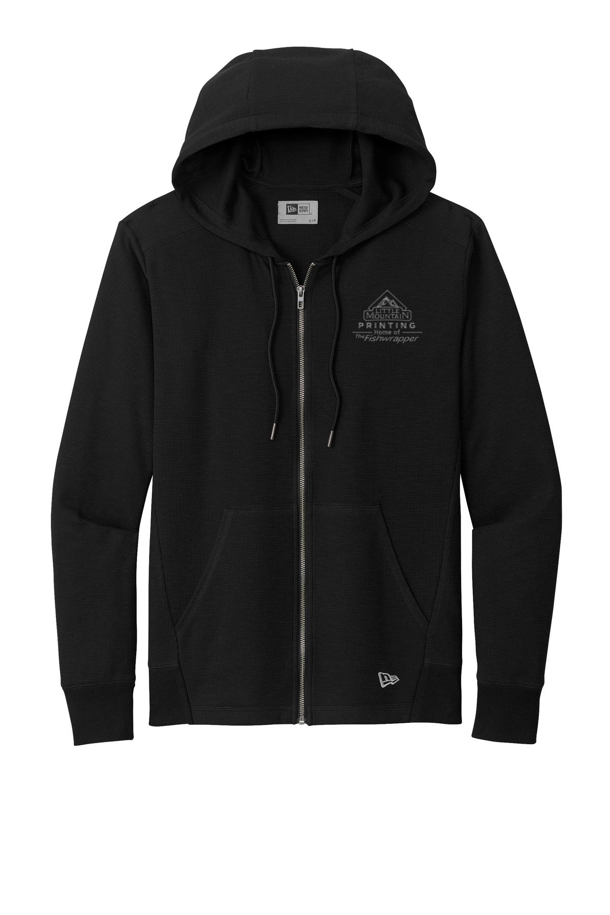 Variant Image for NEA141 - New Era® Thermal Full-Zip Hoodie - LMP - 1 Color - Two Tone - Website Little Mountain Printing