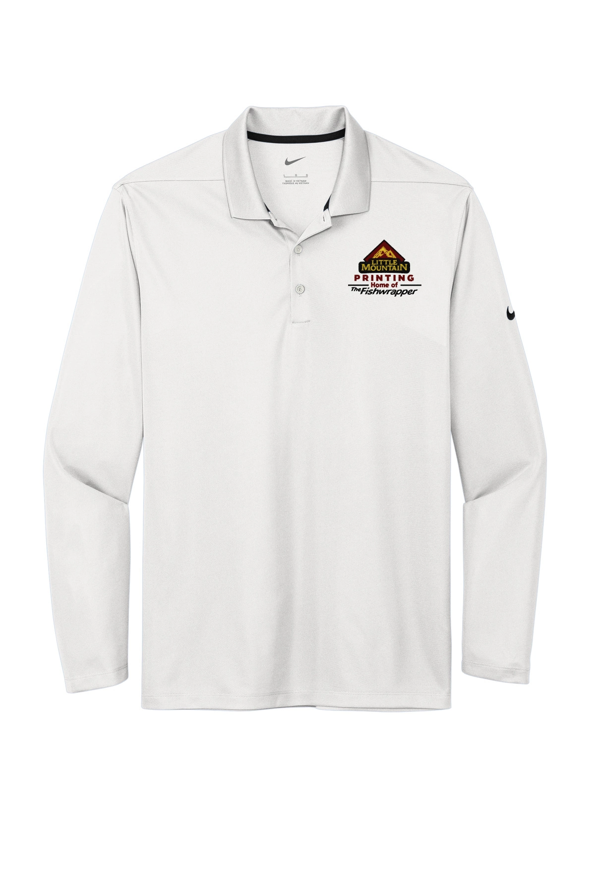 Variant Image for NKDC2104 - Nike Dri-FIT Micro Pique 2.0 Long Sleeve Polo - LMP - 3 Color - Maroon,Black,Gold - Website Little Mountain Printing