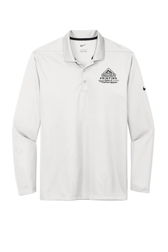 Variant Image for NKDC2104 - Nike Dri-FIT Micro Pique 2.0 Long Sleeve Polo - LMP - 1 Color - Black - Website Little Mountain Printing