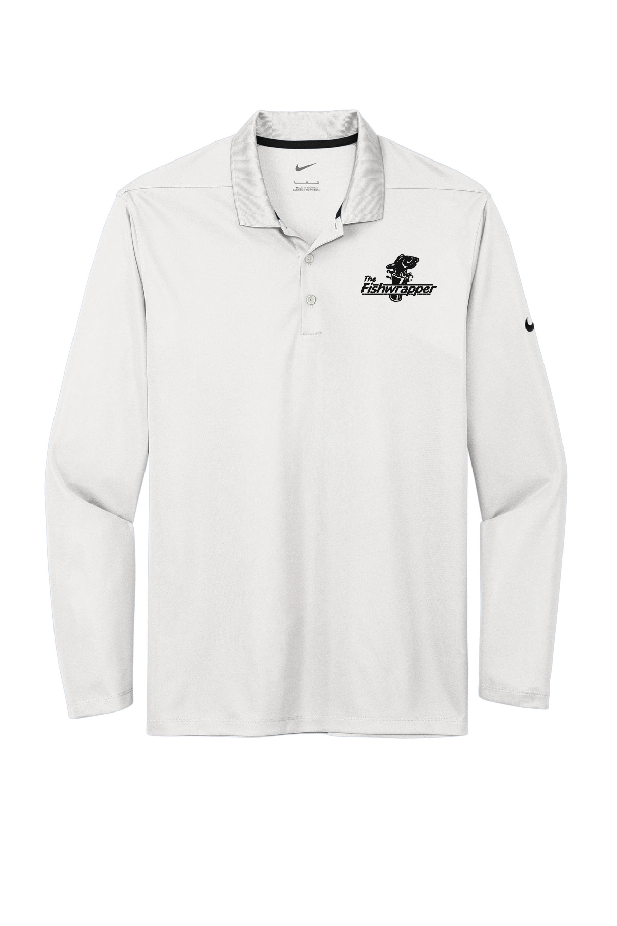 Variant Image for NKDC2104 - Nike Dri-FIT Micro Pique 2.0 Long Sleeve Polo - FW - 1 Color Black - Website Little Mountain Printing