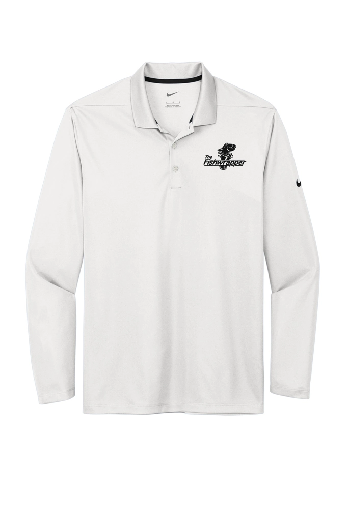 Variant Image for NKDC2104 - Nike Dri-FIT Micro Pique 2.0 Long Sleeve Polo - FW - 1 Color Black - Website Little Mountain Printing