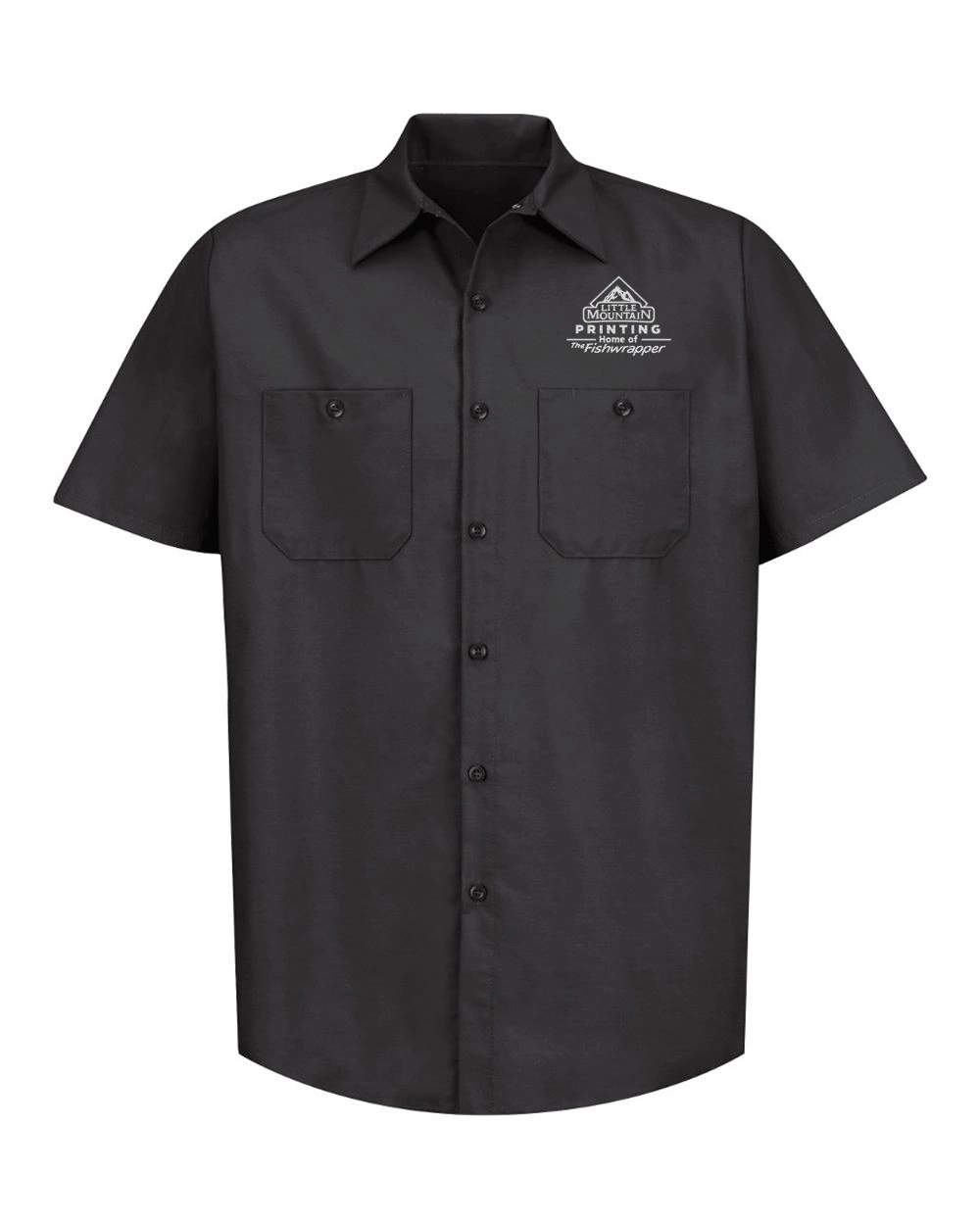 Variant Image for SP24 - Red Kap Industrial Short Sleeve Work Shirt - LMP - 1 Color - White - Website Little Mountain Printing