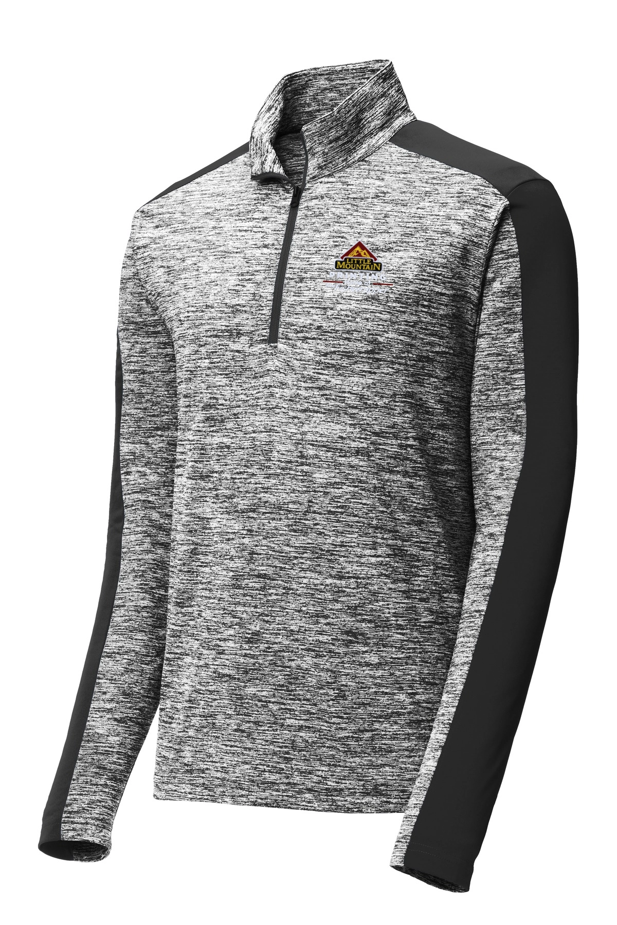 Variant Image for ST397 - Sport-Tek® PosiCharge® Electric Heather Colorblock 1/4-Zip Pullover - LMP - 3 Color - Maroon,White,Gold - Website Little Mountain Printing